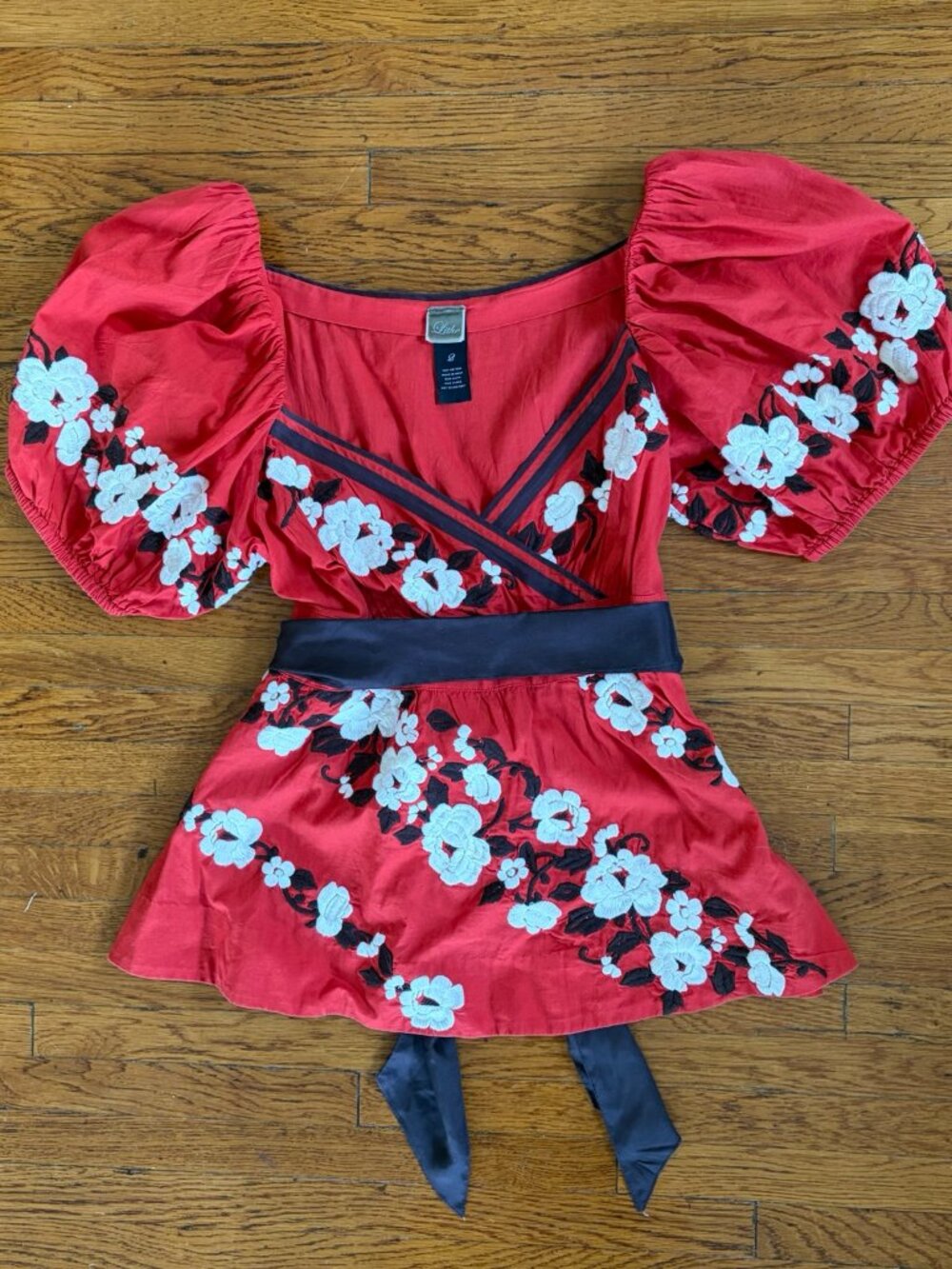 Embroidered Flower Blouse